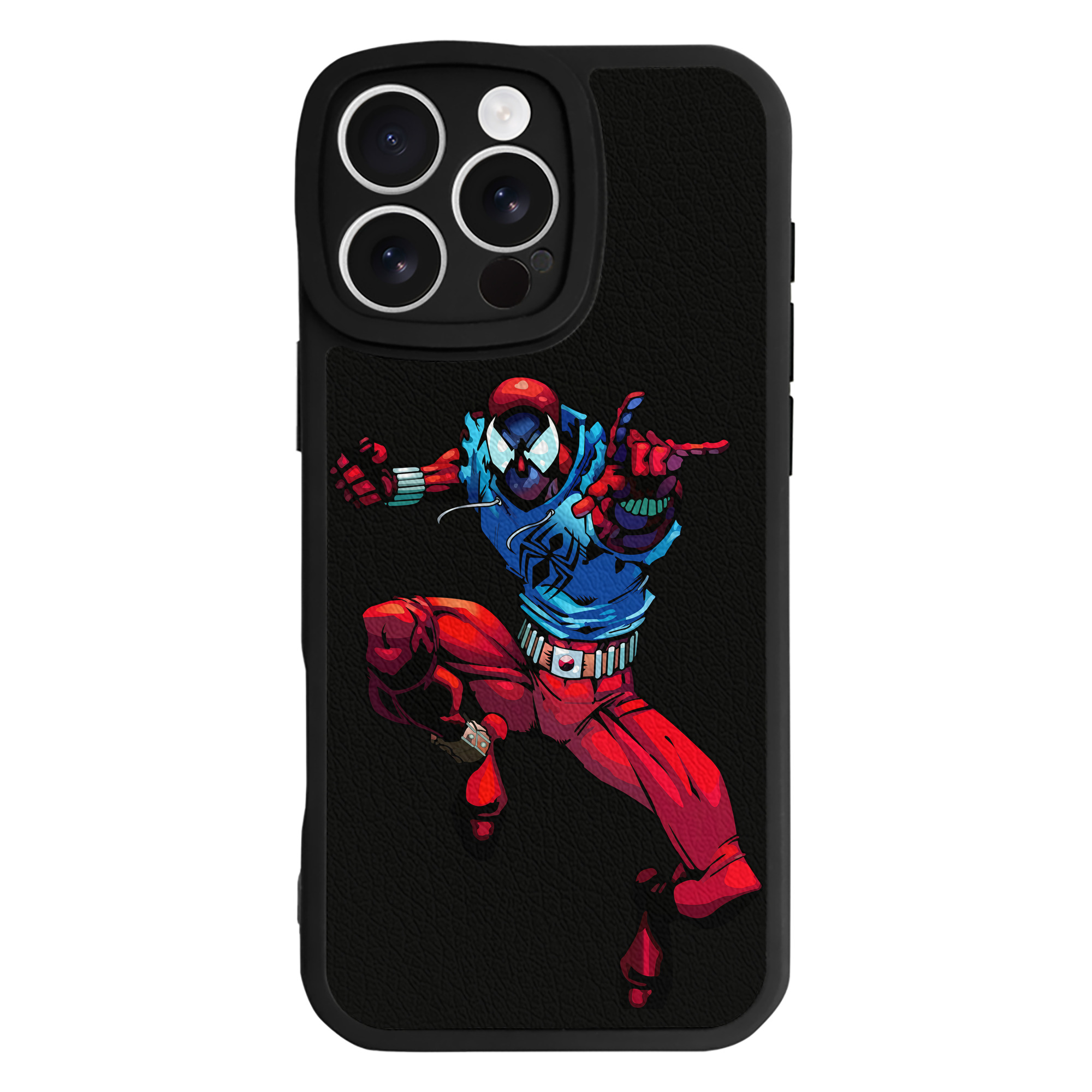 Spider Man スパイダーマン 【iPhone 16シリーズ対応】シリコンスマホケース（レザー調） 材質：シリコン
